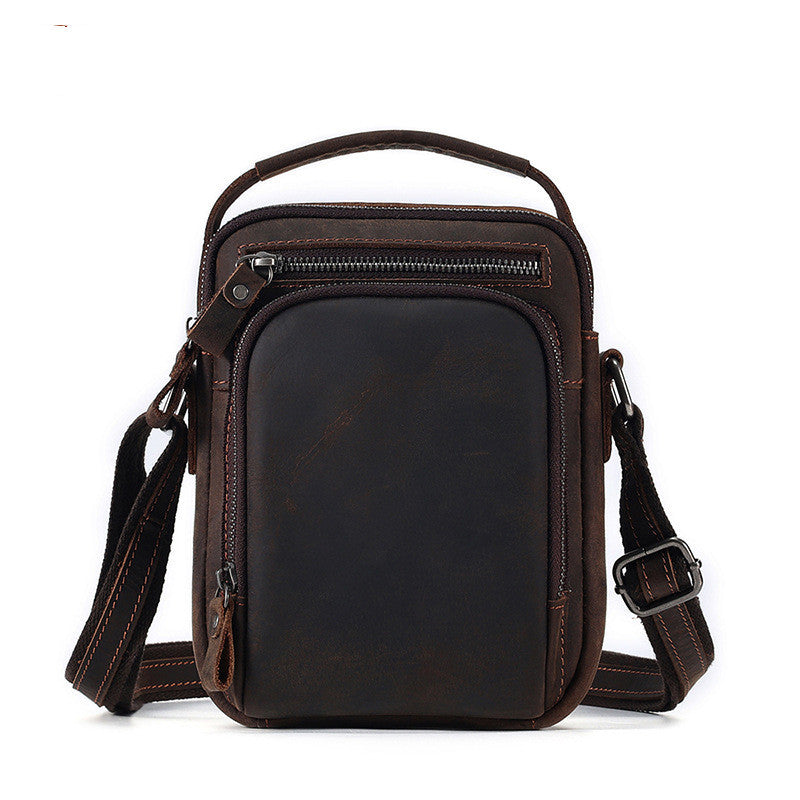 Men's Leather Vintage Messenger Bag Casual Shoulder