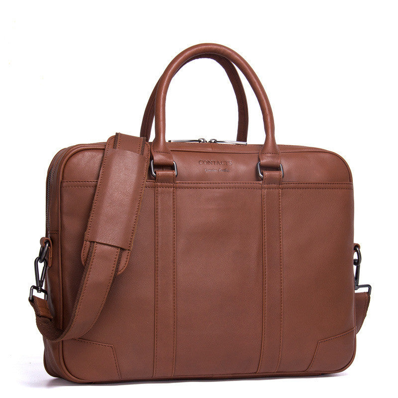 Multifunctional Leather Men's Business Briefcase