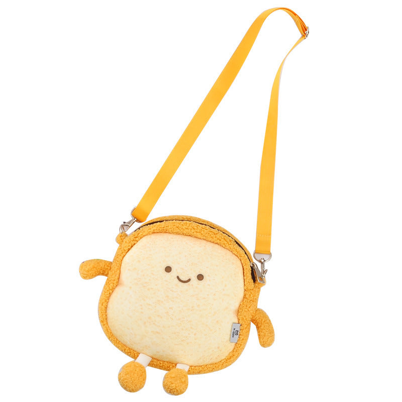 Cute Cartoon Toast Bread Messenger Bag