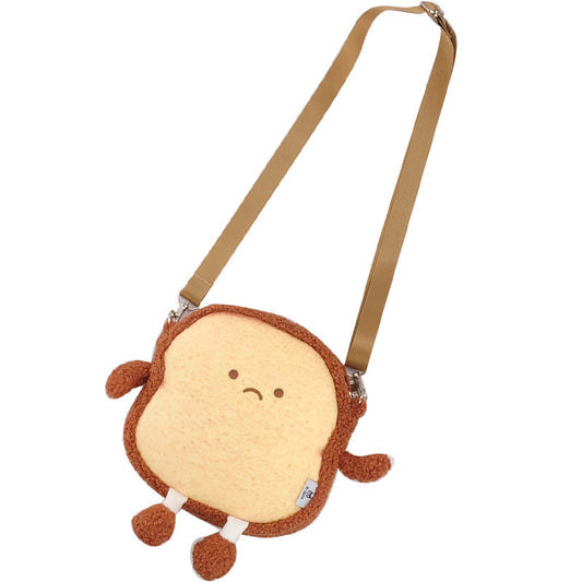 Cute Cartoon Toast Bread Messenger Bag