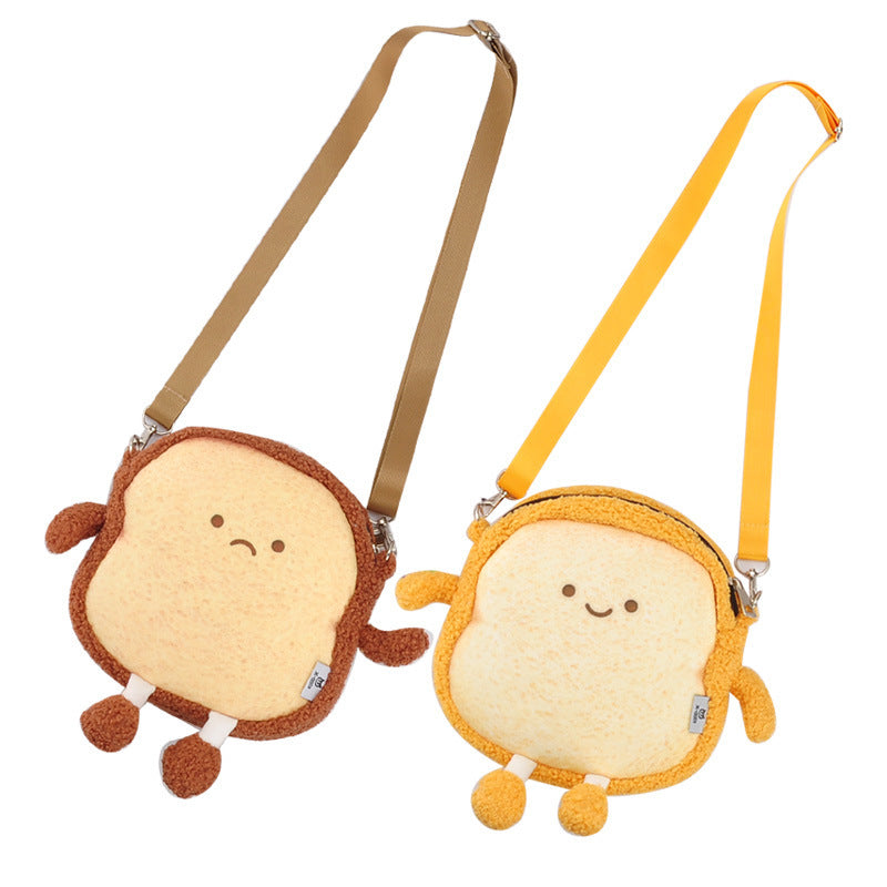 Cute Cartoon Toast Bread Messenger Bag