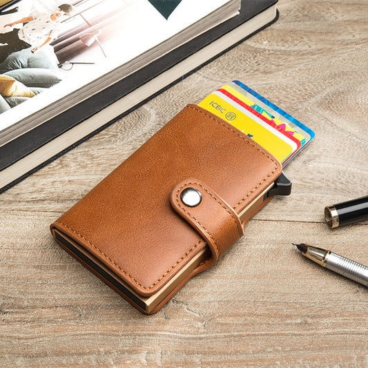 Antimagnetic Antitheft Card Holder Retro Multifunction