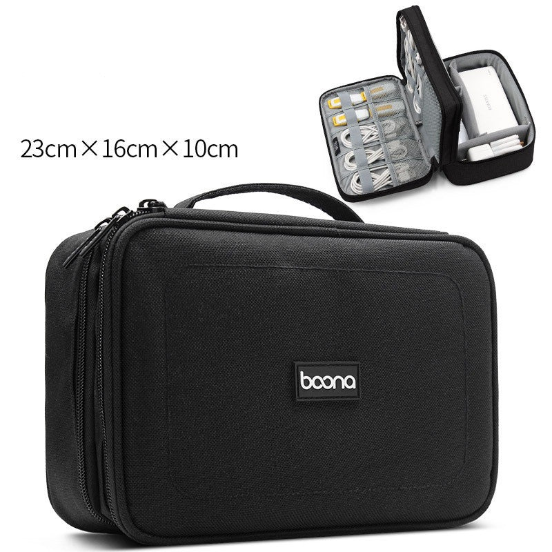 Digital Storage Bag Double Layer Large Capacity Multifunctional Oxford Cloth Waterproof U Disk Portable Multifunctional Digital Bag