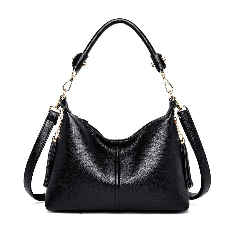 Soft Leather Mother Bag All-match One-shoulder Fashion Trendy Handbag