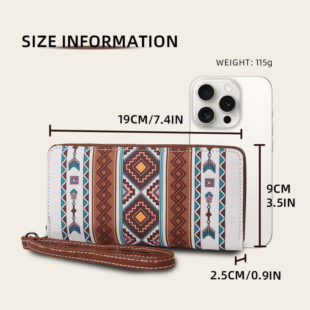 Bohemian Wind Retro RFID Belt Wallet for Women