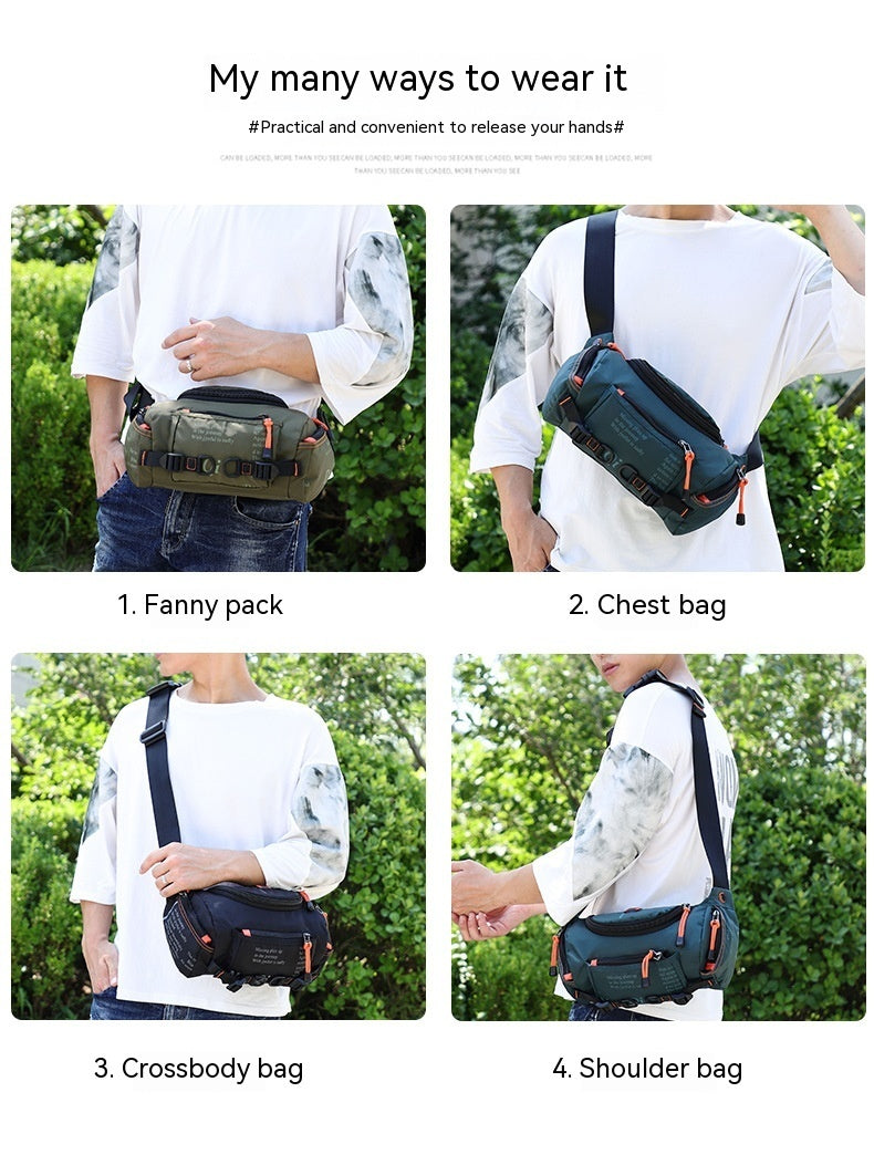 Men's Multi-functional Shoulder Crossbody Outdoor Sports And Casual Biking Mountain Climbing Large Capacity Waist Bag