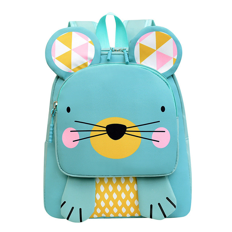 Kindergarten Fashion Burden Alleviation Backpack Cute Animal Image Macaron Color