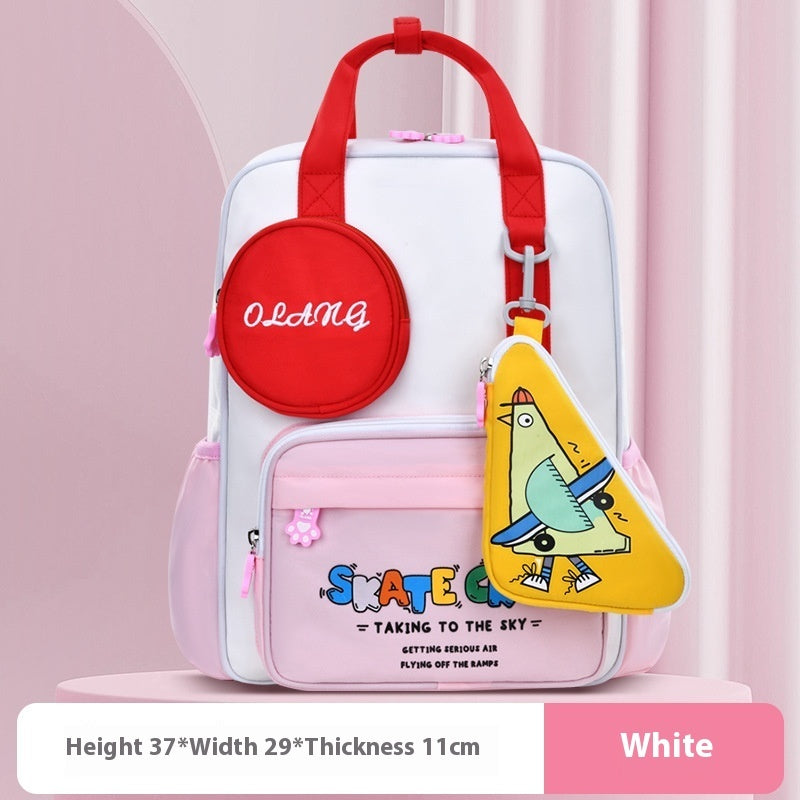 Primary School Student Schoolbag Cute Female Spine-protective Backpack Waterproof