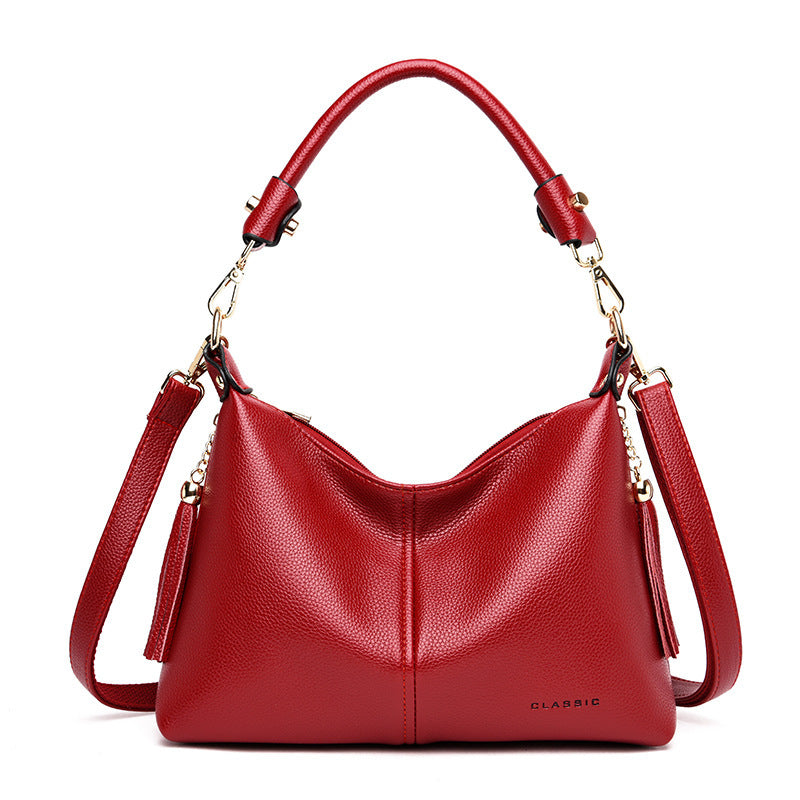 Soft Leather Mother Bag All-match One-shoulder Fashion Trendy Handbag