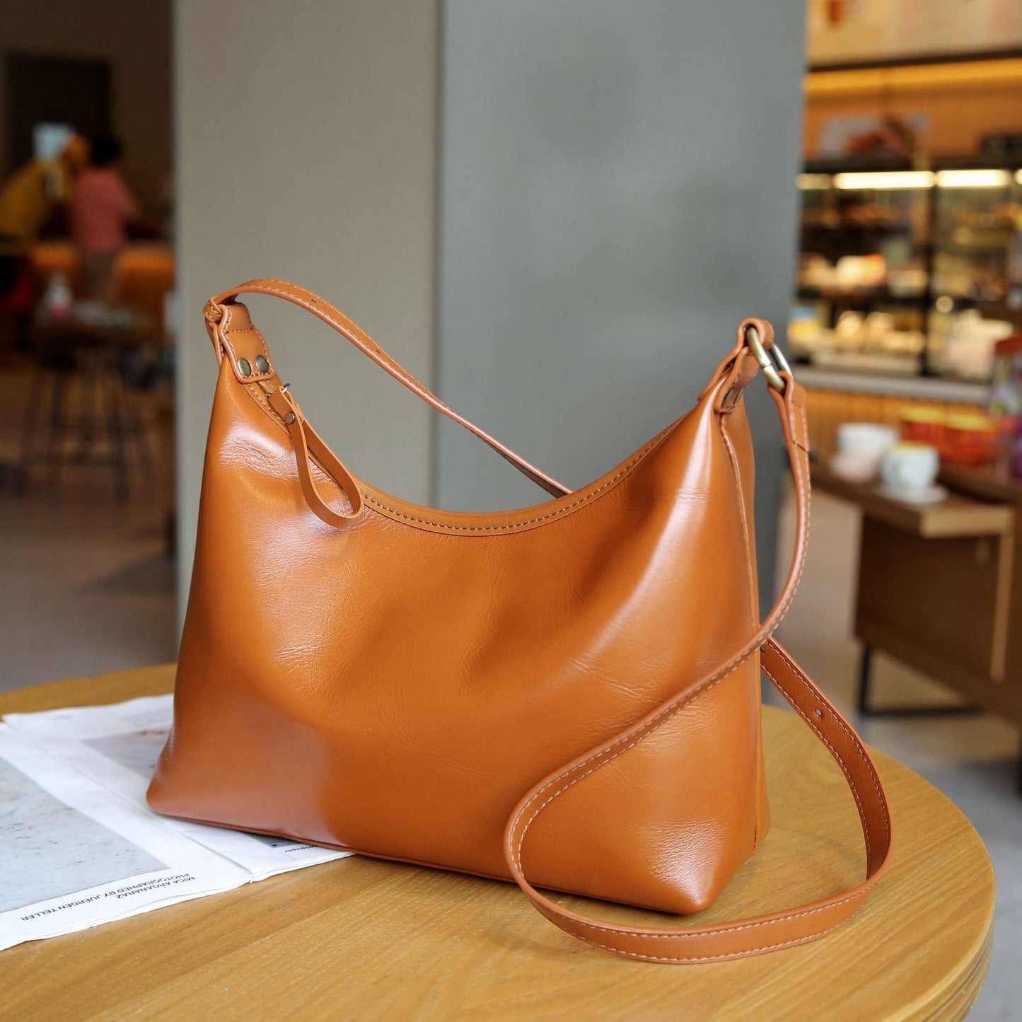 Vegetable Tanned Full-grain Leather Cowhide Minority All-match Women's Bag