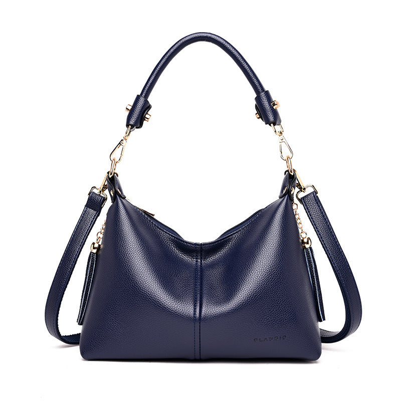 Soft Leather Mother Bag All-match One-shoulder Fashion Trendy Handbag