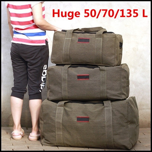 Large Capacity Canvas Hand Luggage Bag Travel Bag Men's Moving Big Bag