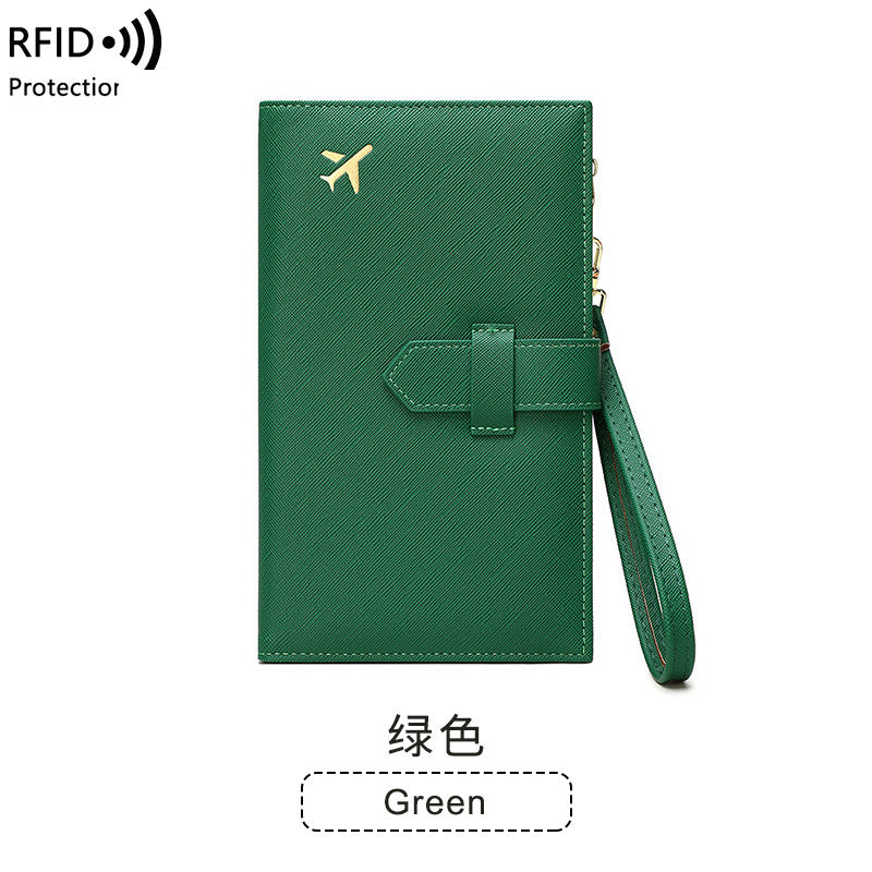 RFID Anti-magnetic Passport Holder Multifunctional Long Ladies Wallet