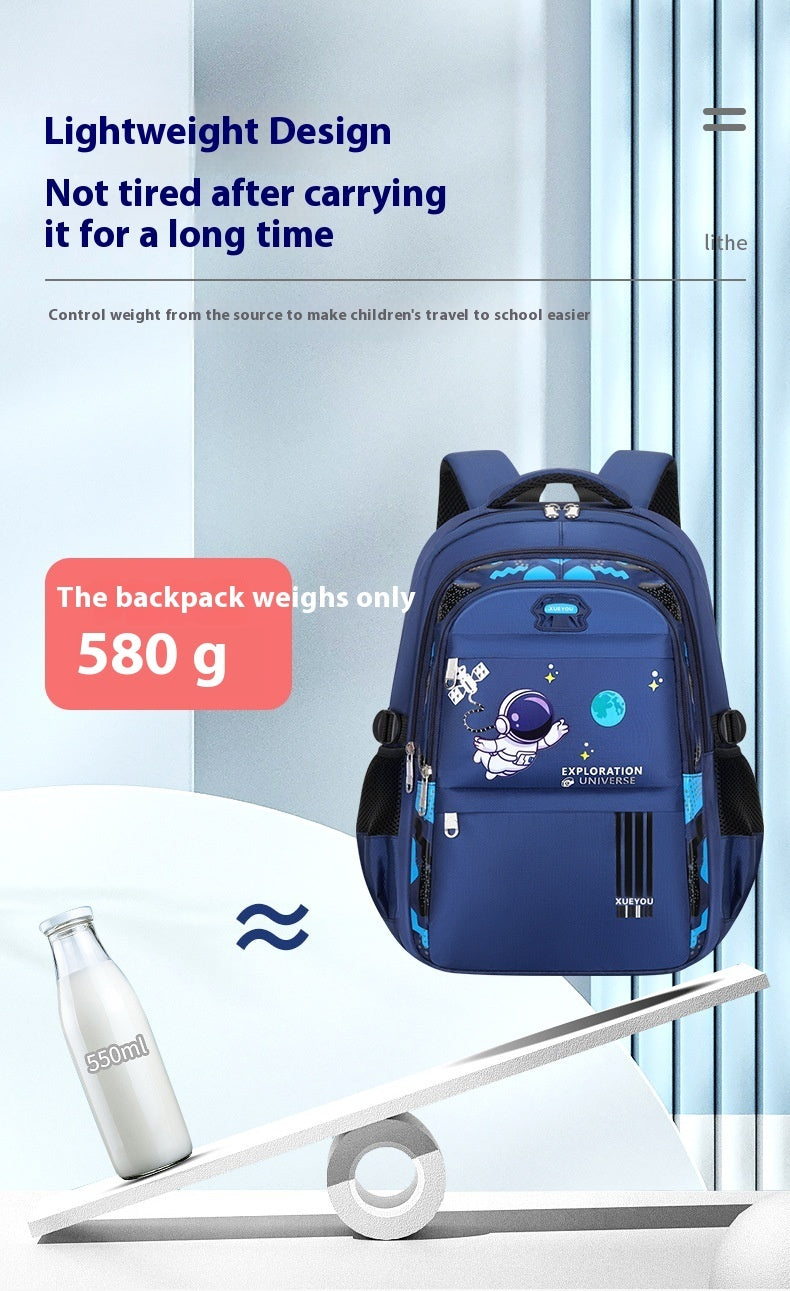 Spaceman Primary School Student Oxford Cloth Schoolbag Children Nylon Backpack Men