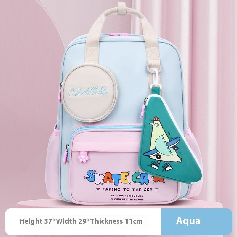 Primary School Student Schoolbag Cute Female Spine-protective Backpack Waterproof