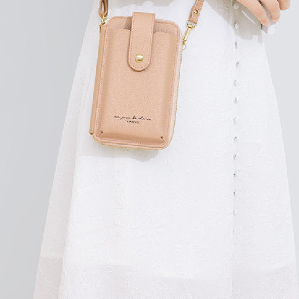 Korean Style Large Capacity Women's PU Mobile Phone Bag