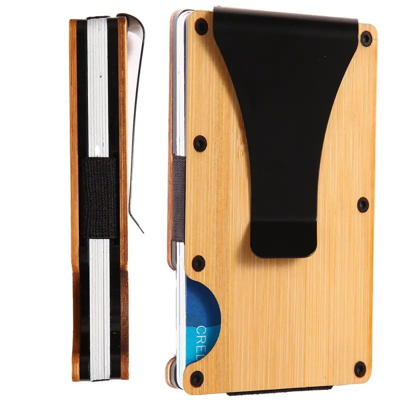 Card Sleeve Anti-theft Brush RFID Wooden Wallet