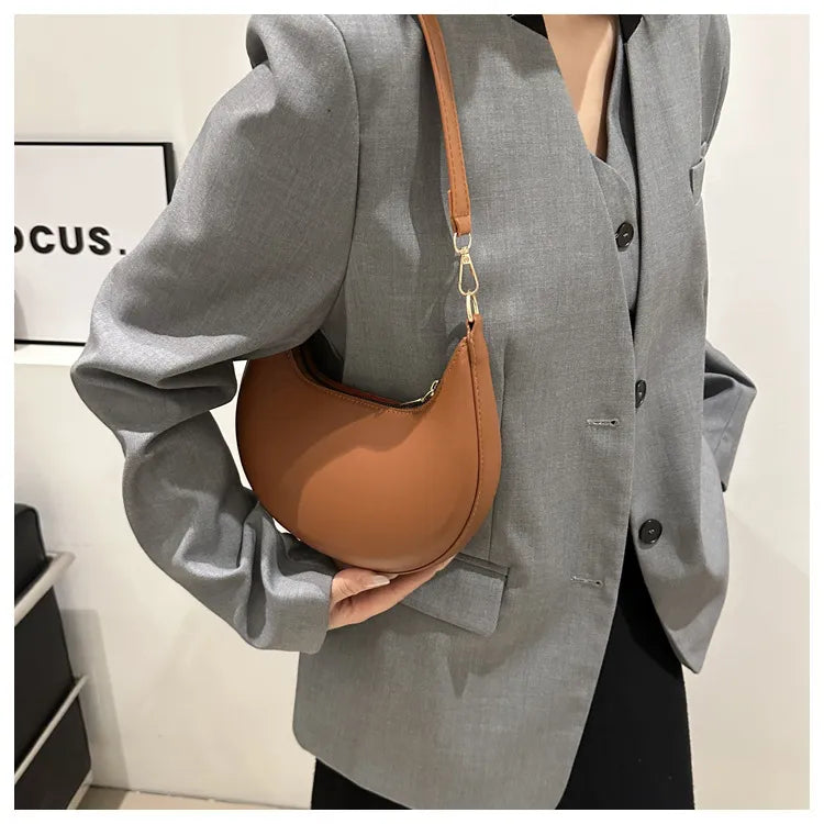 Trendy One-shoulder Commute Minimalist All-matching Girlish Underarm Bag