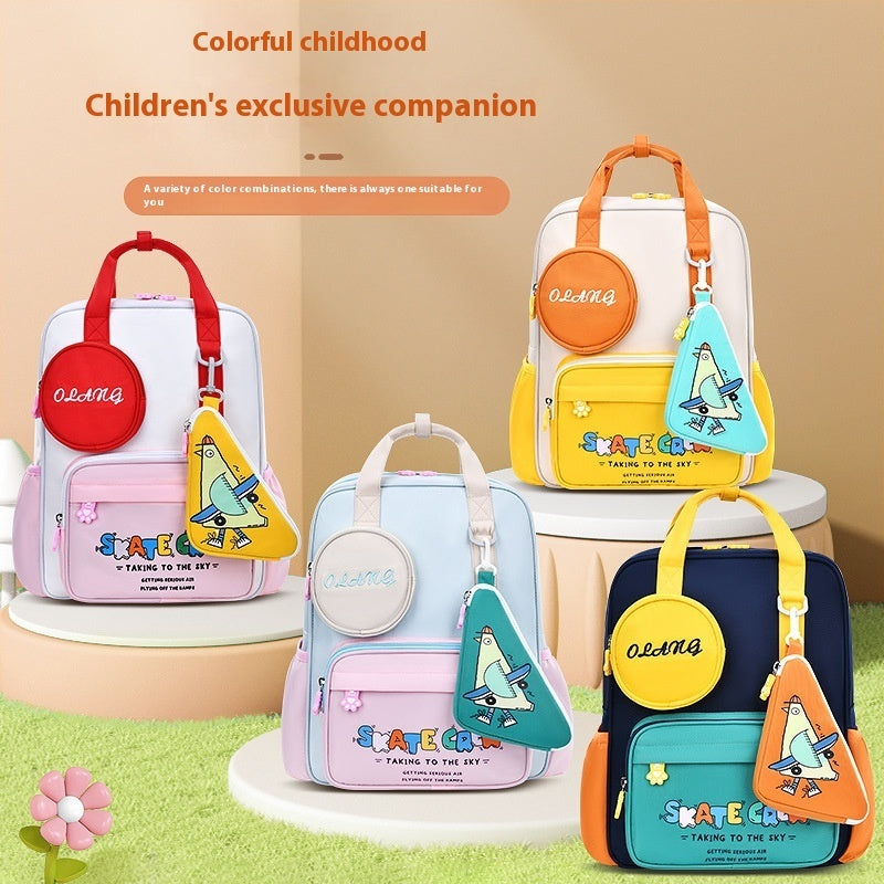 Primary School Student Schoolbag Cute Female Spine-protective Backpack Waterproof