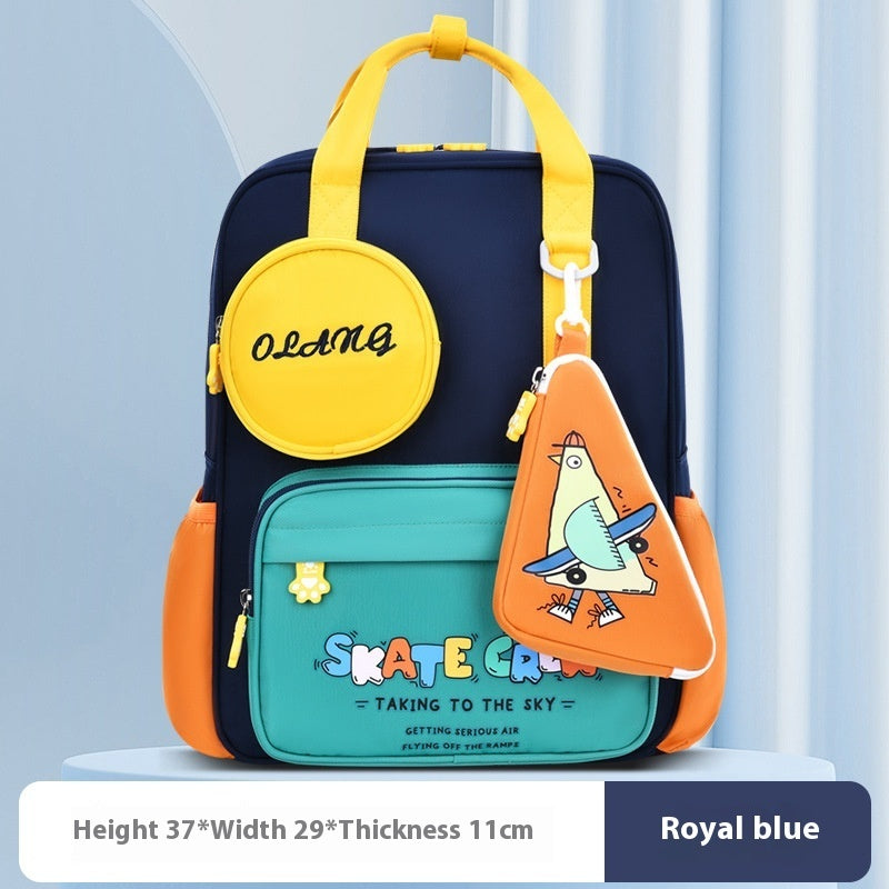 Primary School Student Schoolbag Cute Female Spine-protective Backpack Waterproof